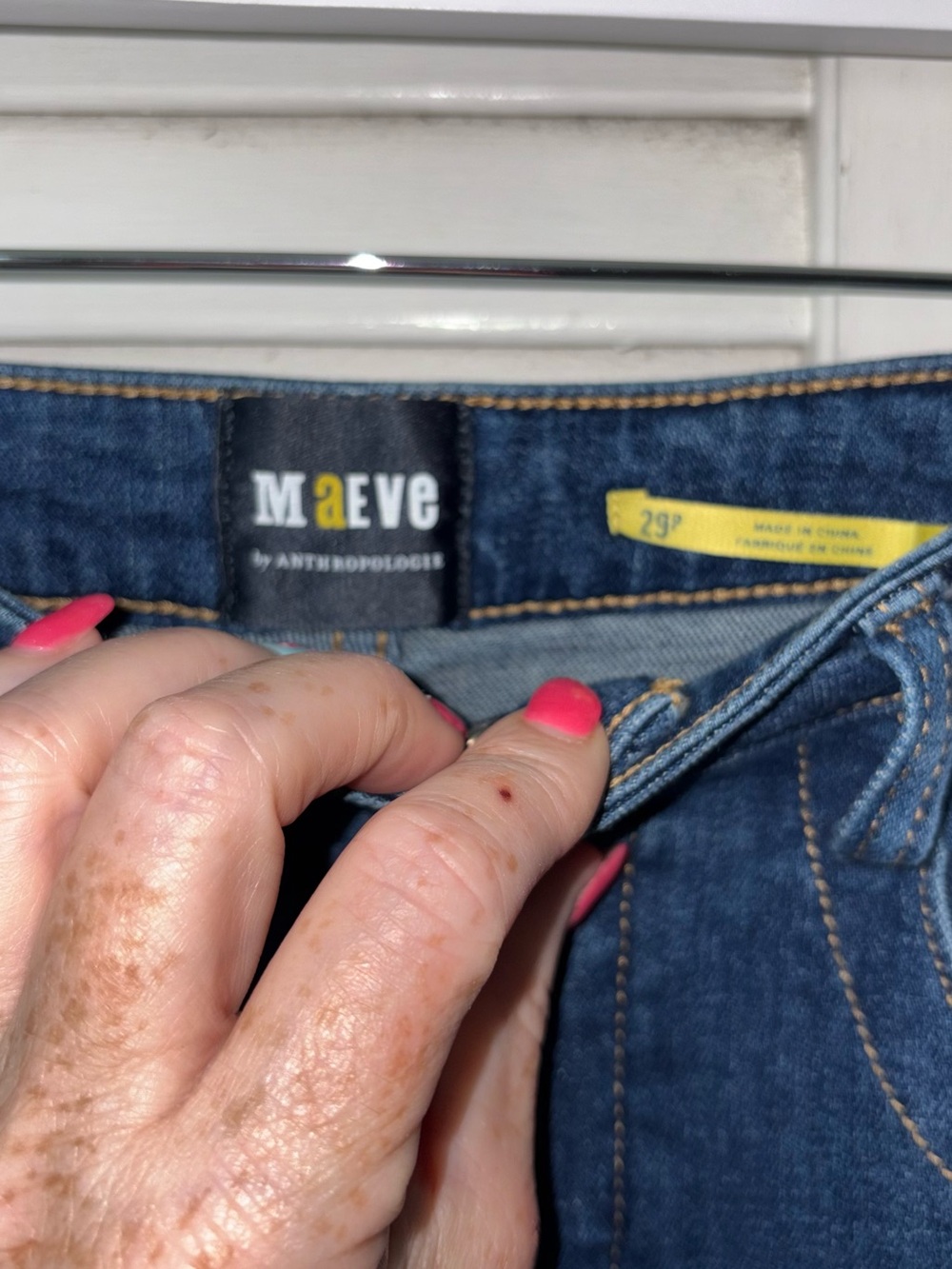 Maeve Anthropologie Colette Wide Leg Crop Jeans 29P Petite High Rise Blue - Picture 3 of 5
